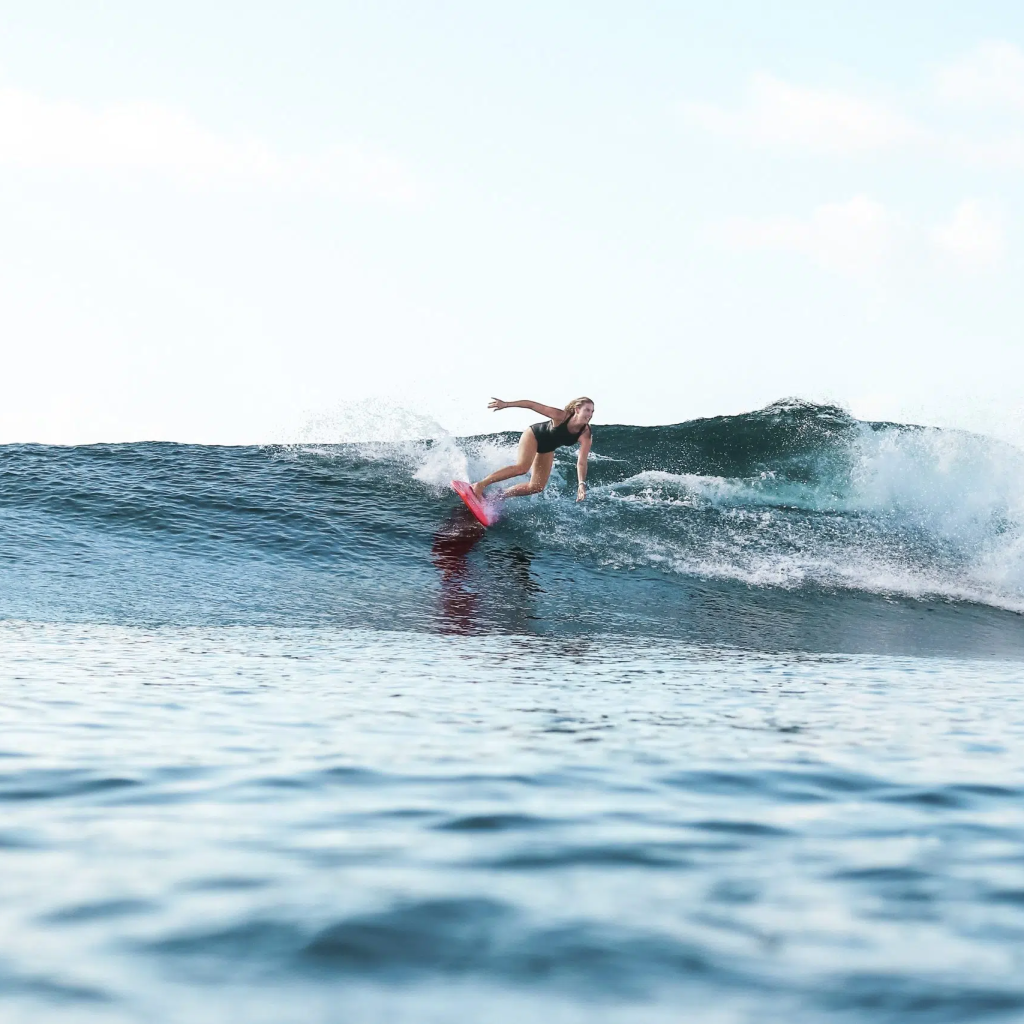 A surfer riding a wave at Toro-Toro.